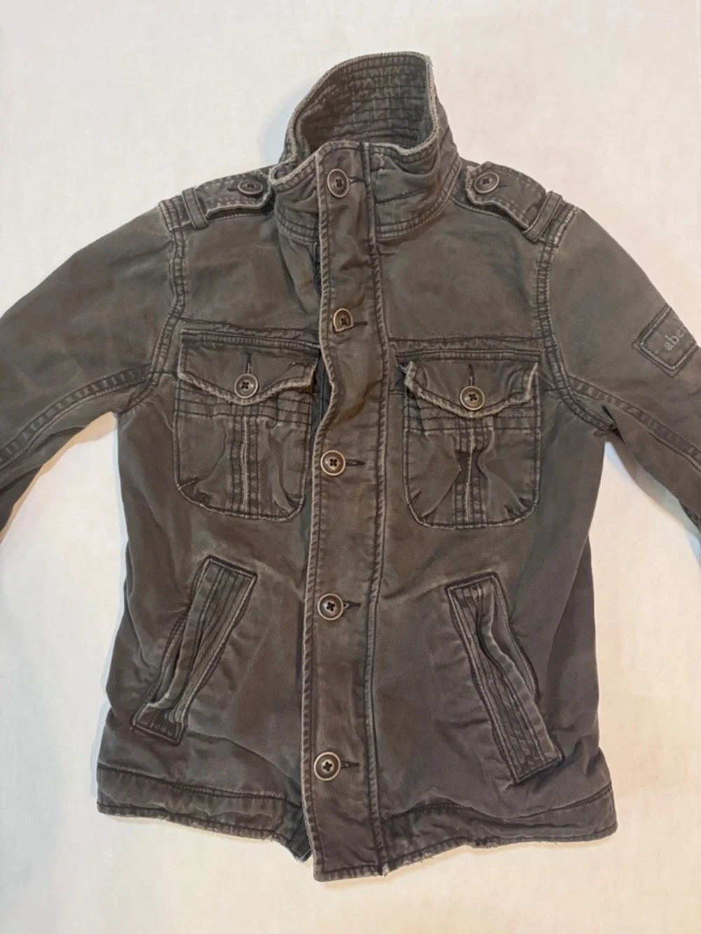 Abercrombie And Fitch Women's Medium Utility Military Jacket Brown Many Pockets - Picture 5 of 11